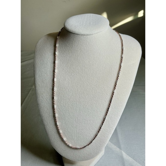 Studio By Freida Rothman Jewelry - Studio by Freida Rothman 18" 925 Sterling Silver Rose Gold Chain